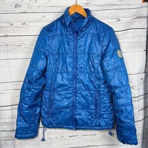 Aeropostale Women's quilted jacket size M blue full zip